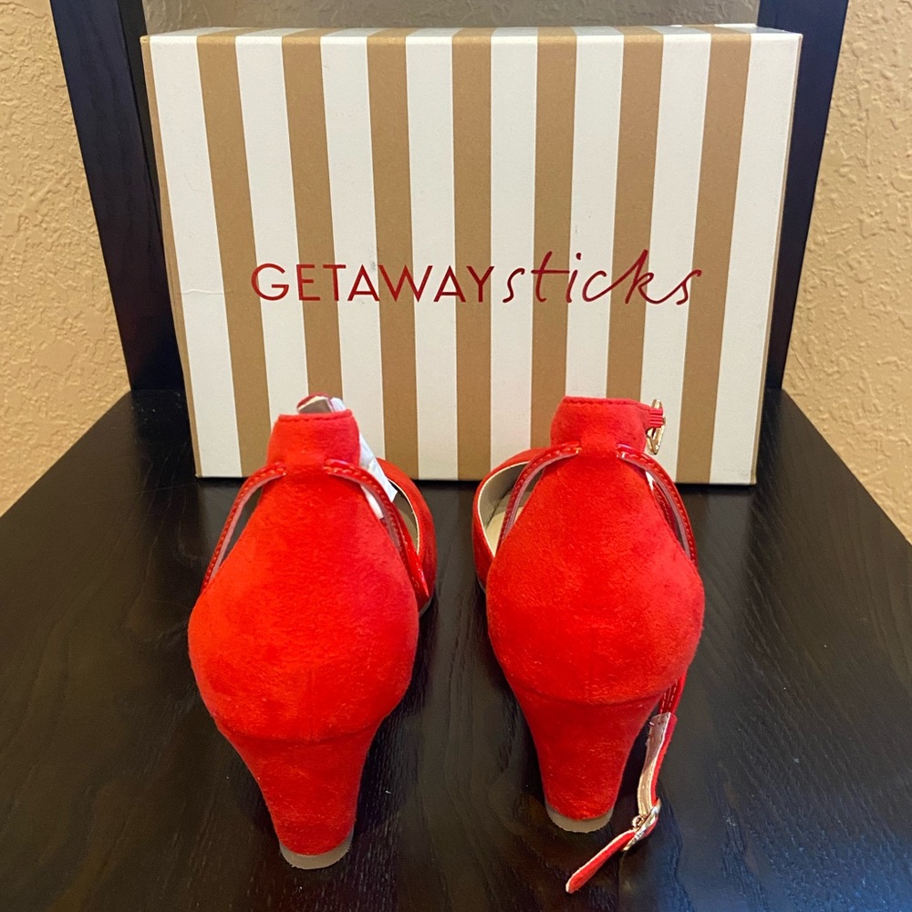 NEW!!! GETAWAY STICKS RED WEDGE - Picture 10 of 11